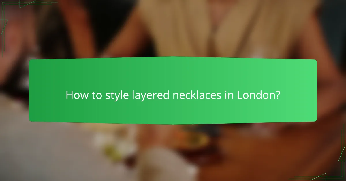 How to style layered necklaces in London?